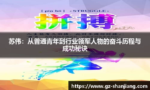 苏伟：从普通青年到行业领军人物的奋斗历程与成功秘诀